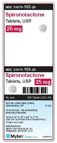 Spironolactone 25 mg Tablets Unit Carton Label