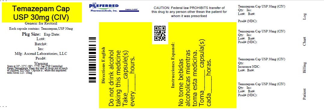 Temazepam Cap USP 30mg CIV 