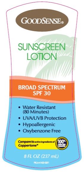 GoodSense Sunscreen Lotion SPF 30 Front Label