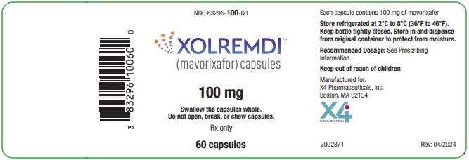 PRINCIPAL DISPLAY PANEL - 100 mg Capsule Bottle Label