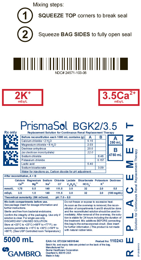 PrismaSol Representative Container Label BGK2/3.5