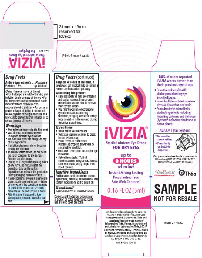 iVizia
Sterile Lubricant Eye Drops
For Dry Eyes
0.16 FL OZ (5ml)
