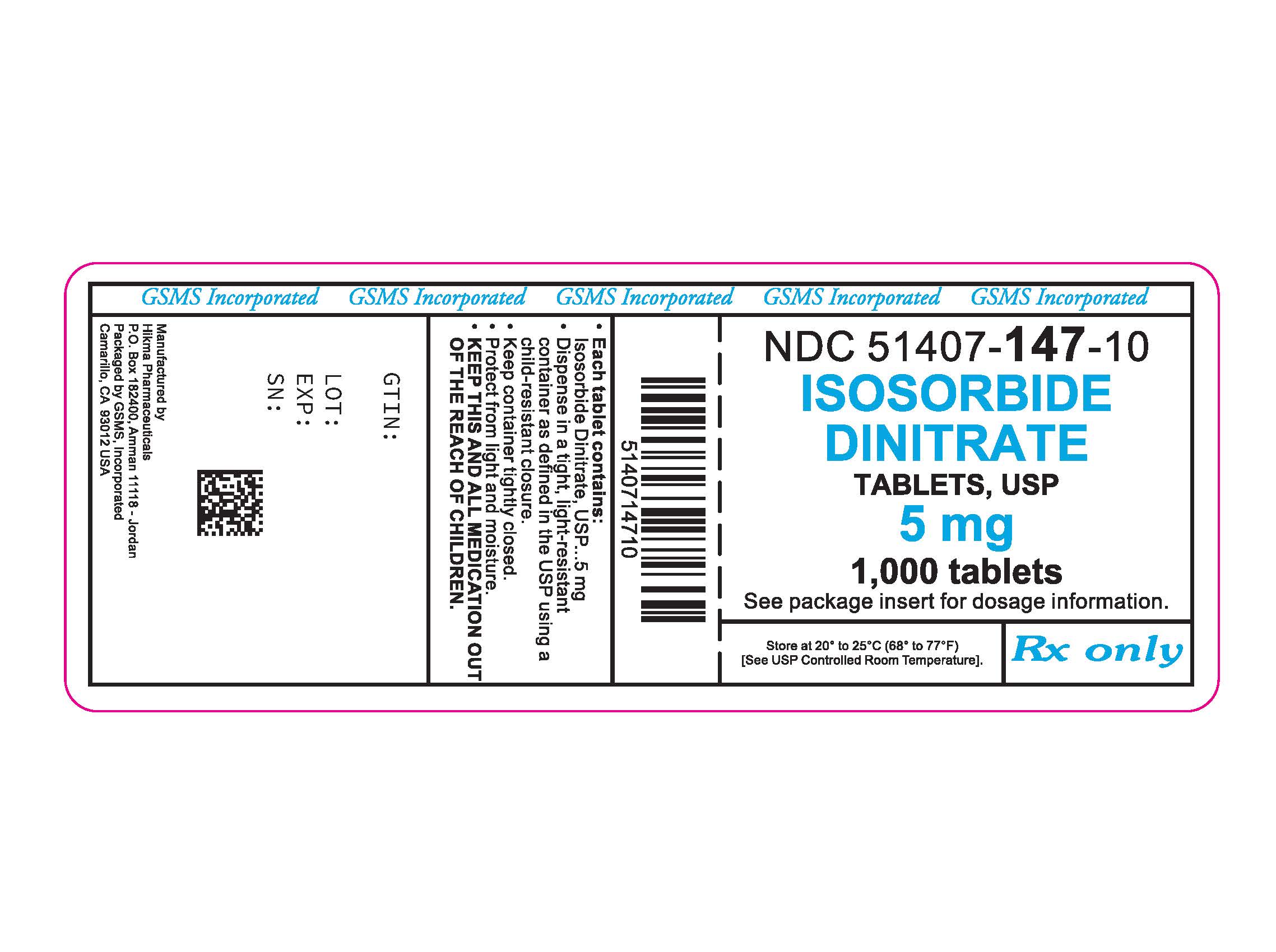 ISOSORBIDE DINITRATE tablet