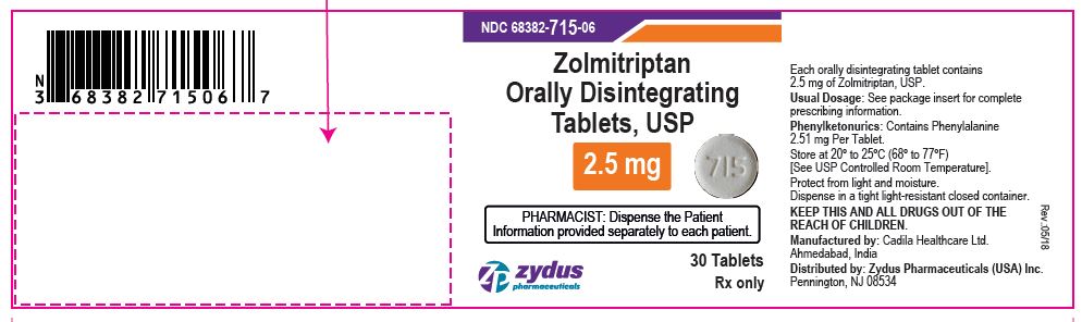 Zolmitriptan OD Tablets, 2.5 mg