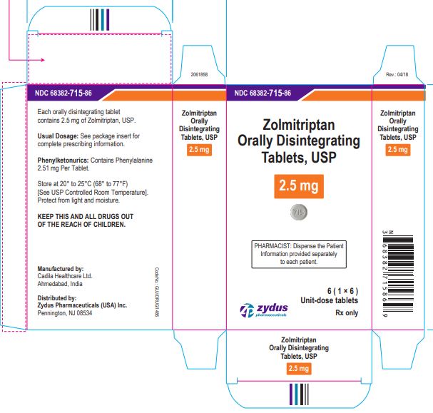 Zolmitriptan Orally Disintegrating Tablets, 2.5 mg
