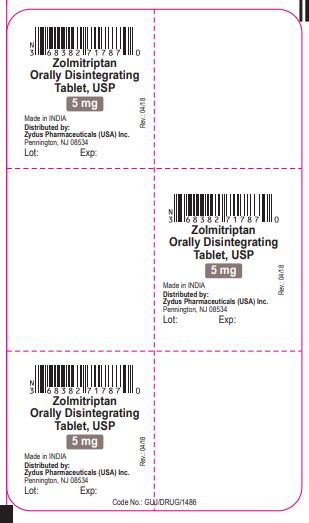 Zolmitriptan Orally Disintegrating Tablets, 5 mg
