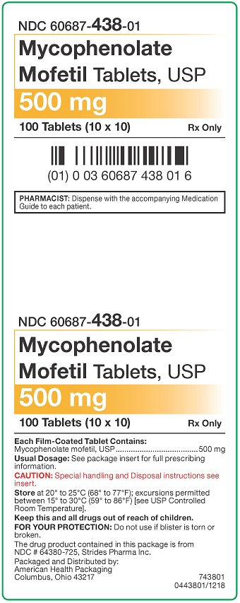 500 mg Mycophenolate Mofetil Tablets Carton