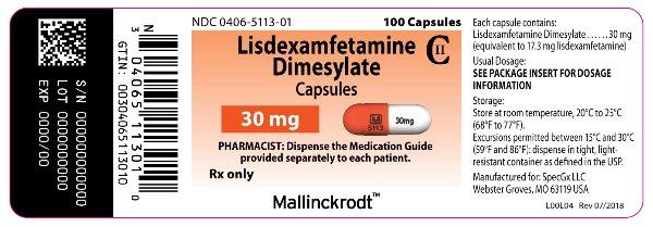 PRINCIPAL DISPLAY PANEL - 30 mg Capsules