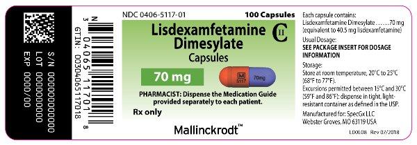 PRINCIPAL DISPLAY PANEL - 70 mg Capsules