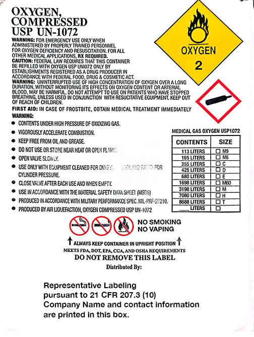 Liquid O2 HP Label representative