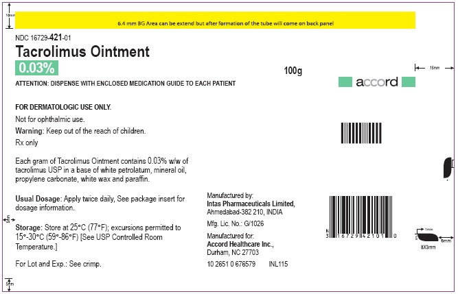 Tacrolimus Ointment-0.03%-100g Foil