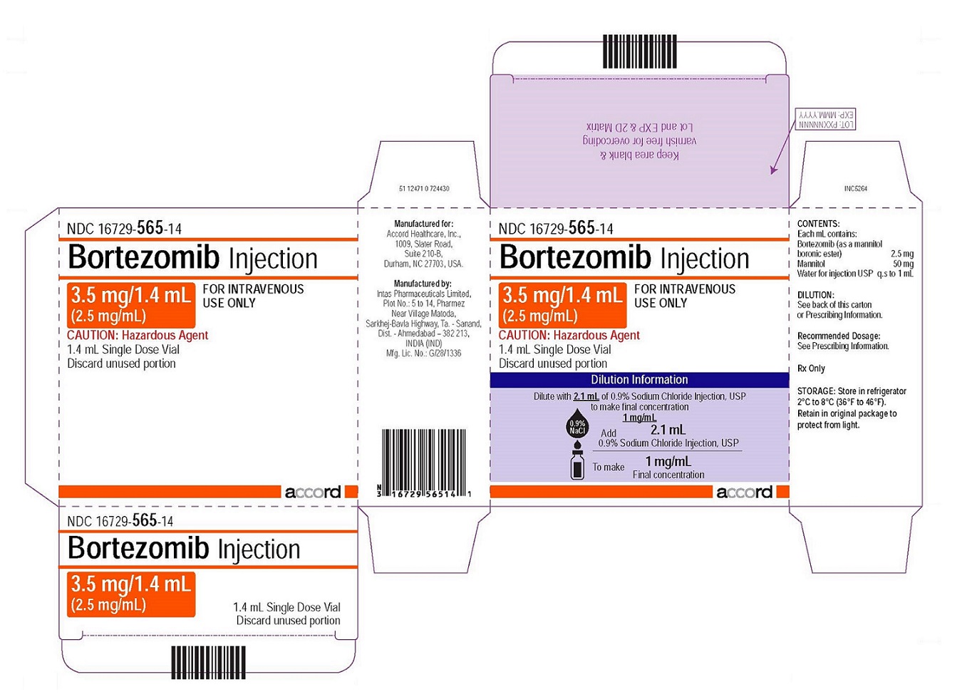 PRINCIPAL DISPLAY PANEL - 3.5 mg/1.4mL Vial Carton