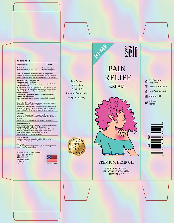Hemp Pain Cream Box Label