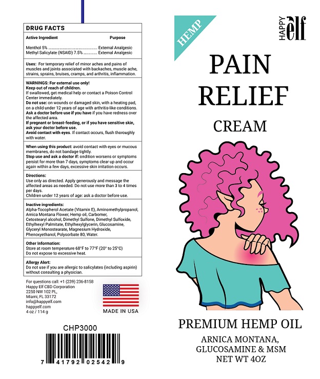 Hemp Pain Cream Tube Label