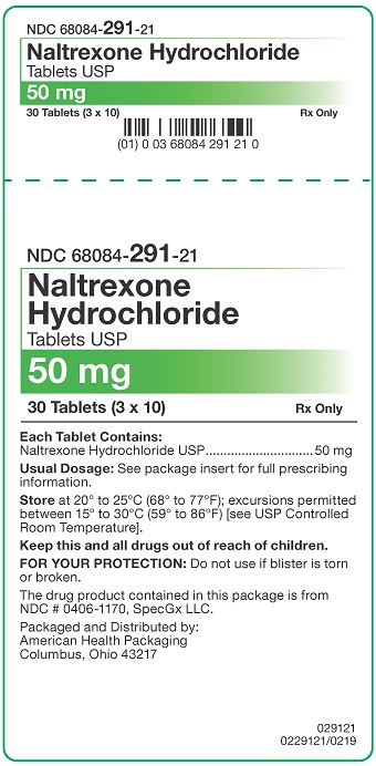 50 mg Naltrexone HCl Tablets Carton