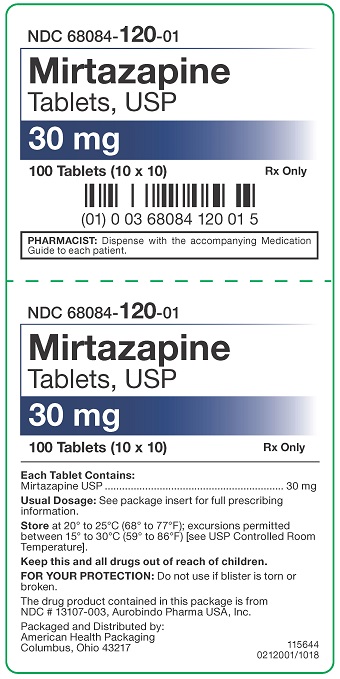 30 mg Mirtazapine Tablets Carton