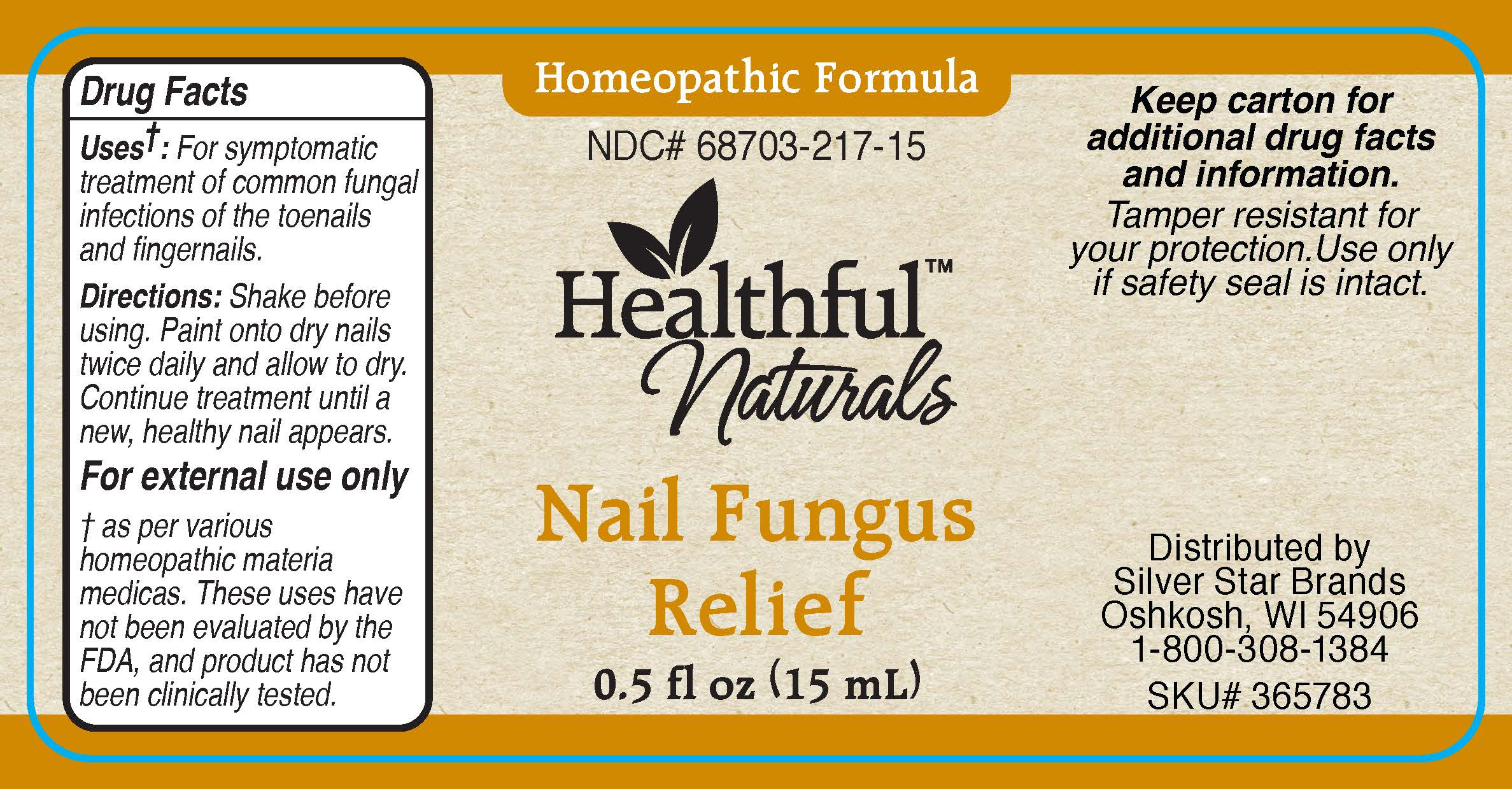 Nail Fungus Relief lable