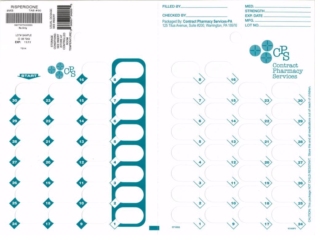 Risperidone 3 mg Tablets