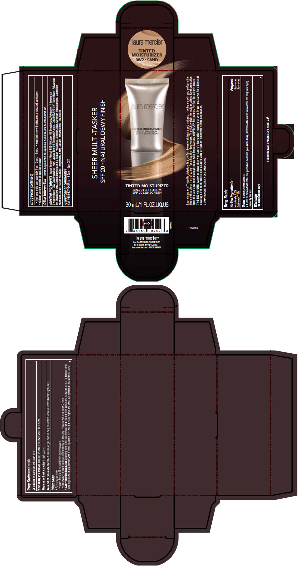 Principal Display Panel - 30 mL Tube Carton - 3W2 Sand