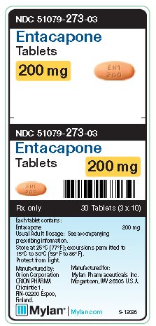 Entacapone 200 mg Tablets Unit Carton Label