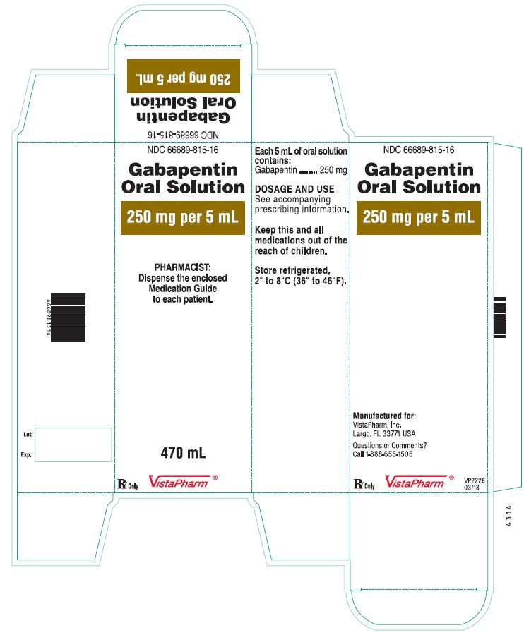 Gabapentin Oral Solution 250 mg per 5 mL carton label 470 mL