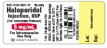 Haloperidol Injection, USP 5 mg/mL vial label