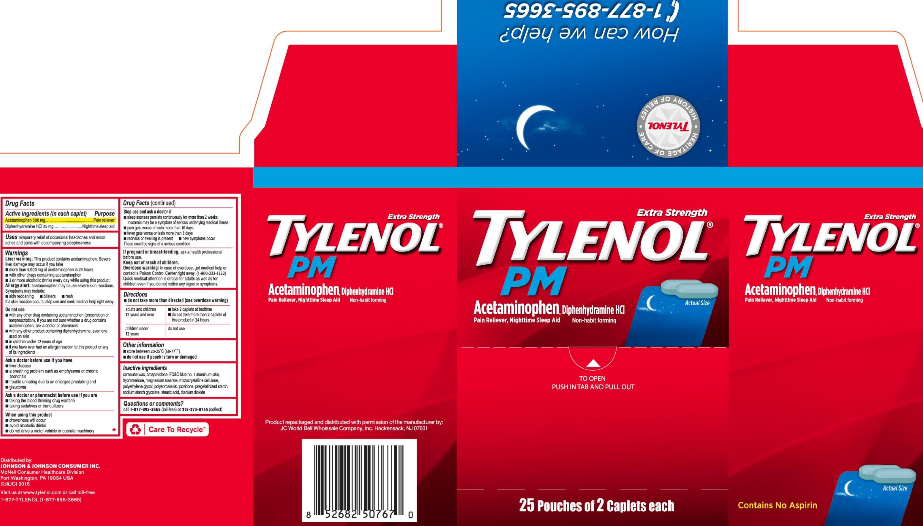 TYLENOL PM Acetaminophen Diphenhydramine Hydrochloride Tablet