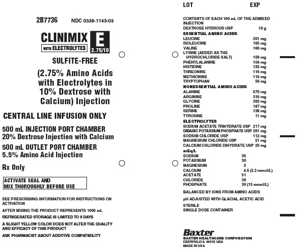 Clinimix E Representative Container Label 0338-1143