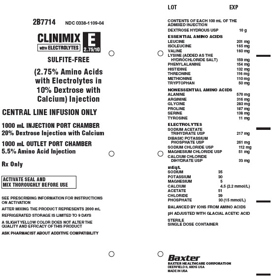 Clinimix E Representative Container Label 0338-1109