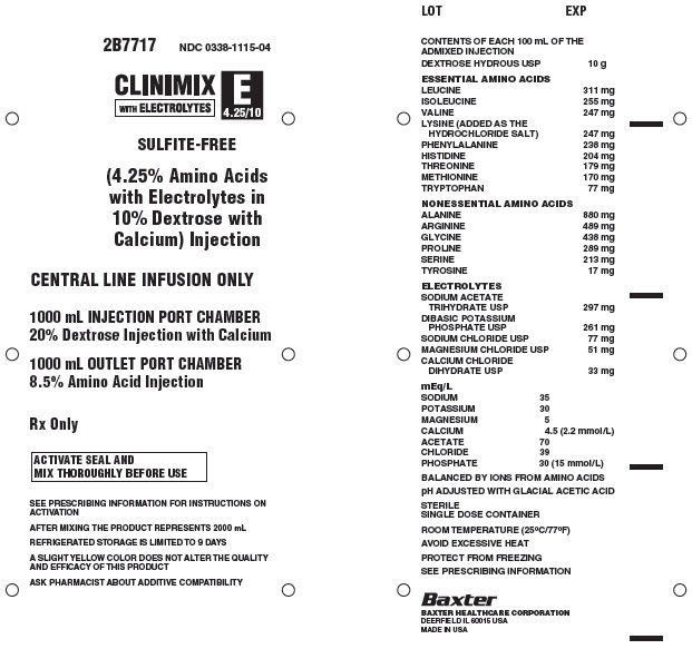 Clinimix E Representative Container Label 0338-1115