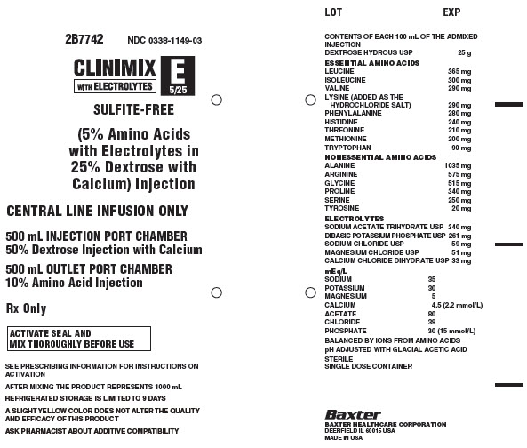 Clinimix E Representative Container Label 0338-1149