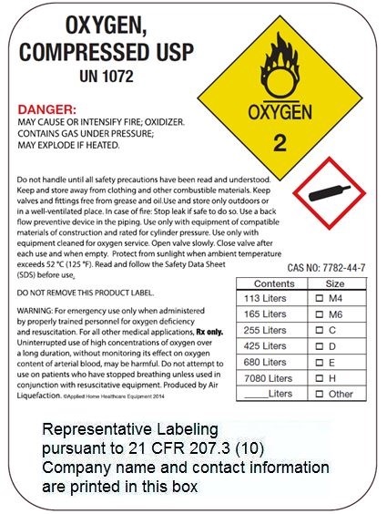 Representative HP Label