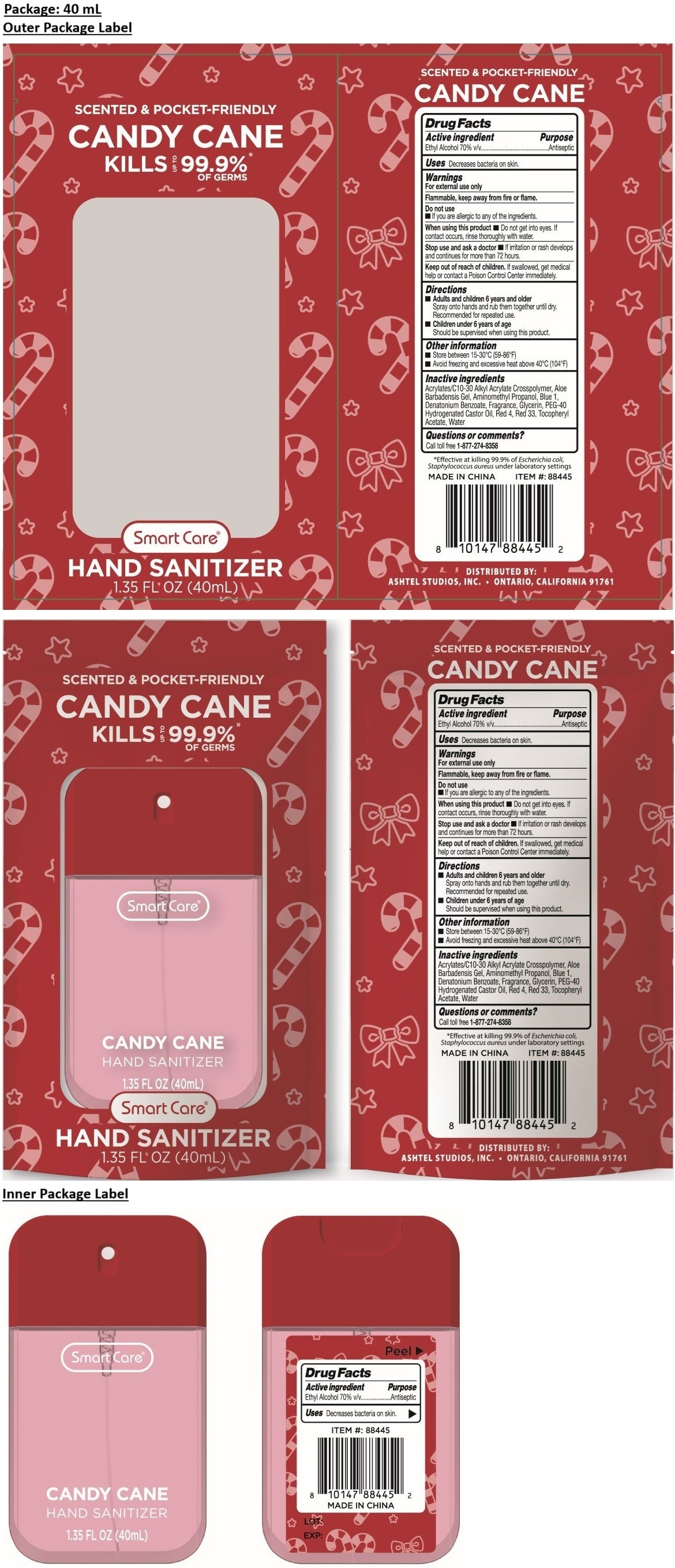 CANDY CANE HAND SANITIZER