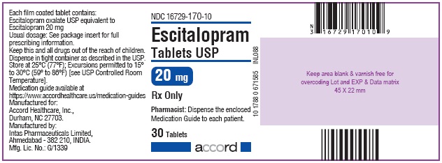 Escitalopram 20 mg 30 Tablets