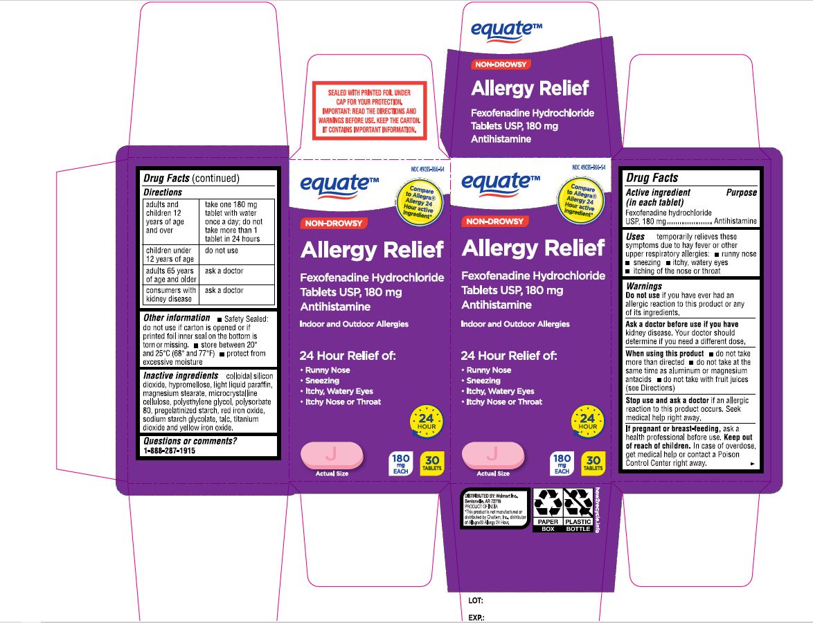 Fexofenadine Hydrochloride Tablets, USP 180 mg 30ct Carton Label