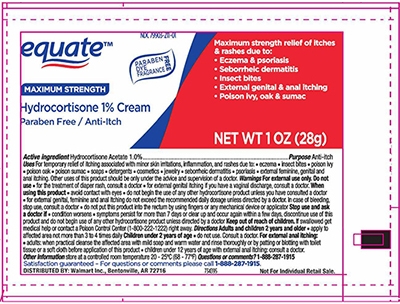 290080 Equate Hydrocortisone 1 cream 1 oz Tube