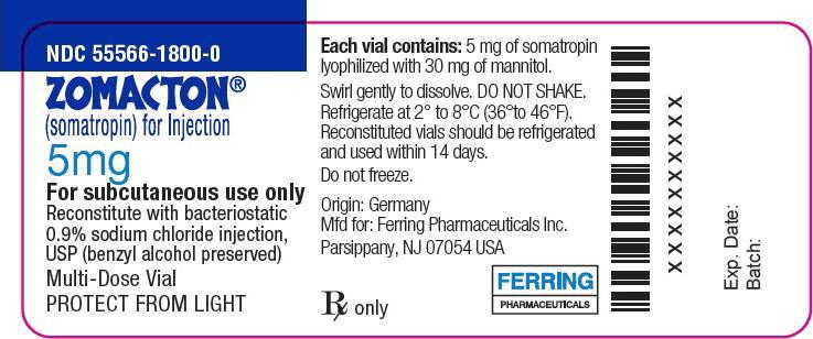 Principal Display Panel - 5 mg Vial Label