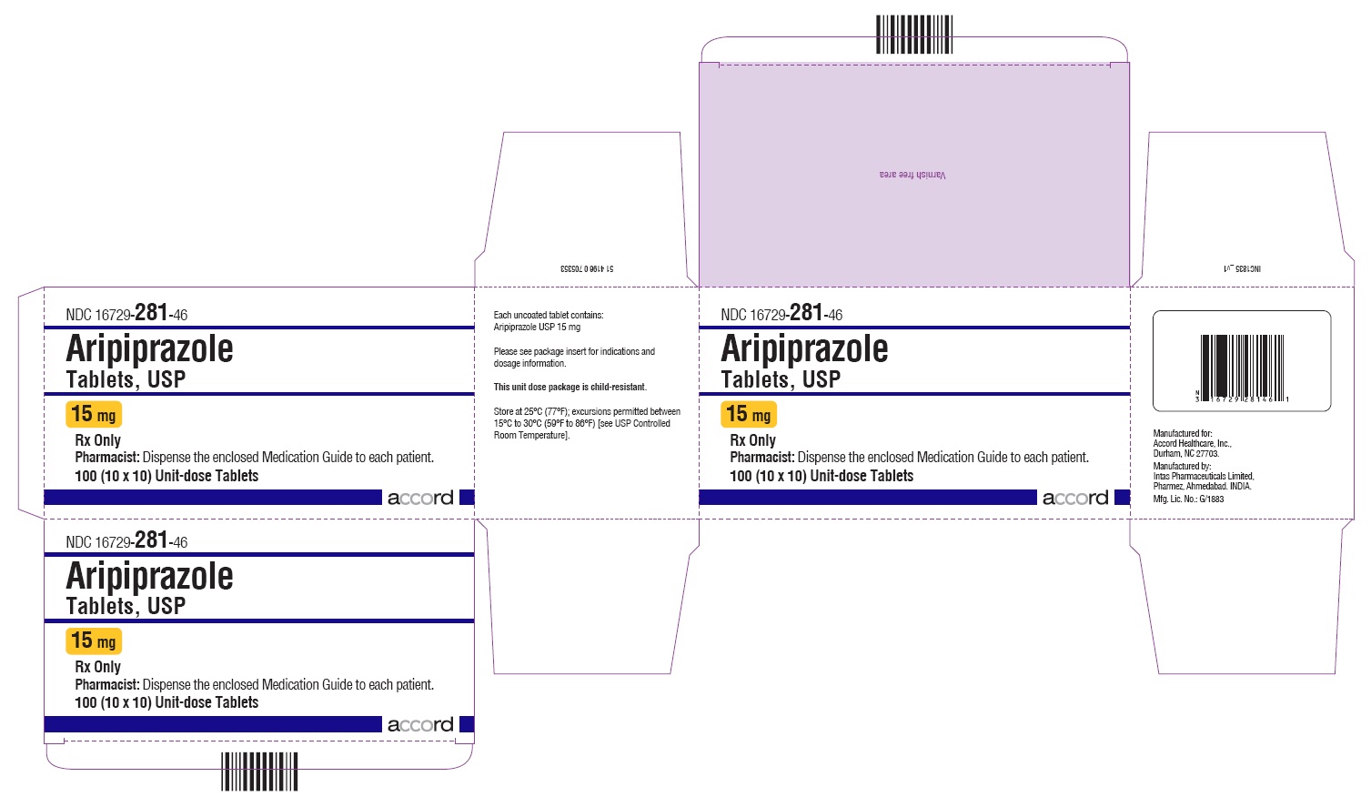 15 mg-100 (10 x 10) Unit-dose Tablets