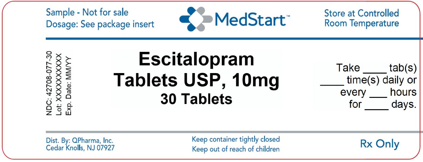 42708-077-30 Escitalopram Tablets USP 10mg x 30