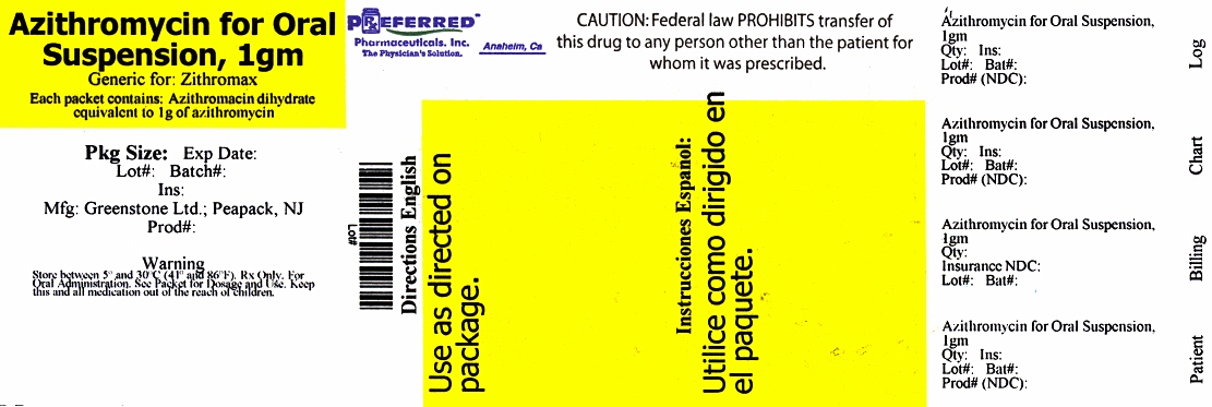 Azithromycin for Oral Suspension, 1gm