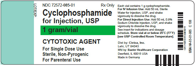 Representative Vial Label 72572-085-01 1g