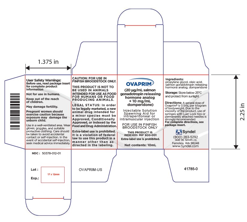 Ovaprim carton label