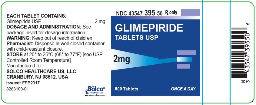 This is the image of the label for Glimepiride Tablets USP 2 mg 100 count.