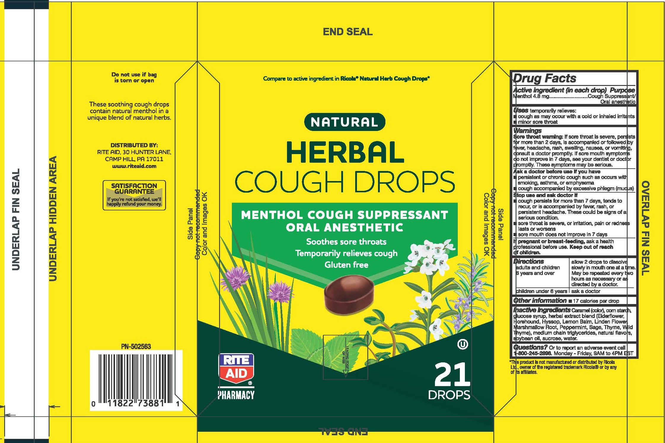 Rite Aid Herbal 21ct Cough Drops
