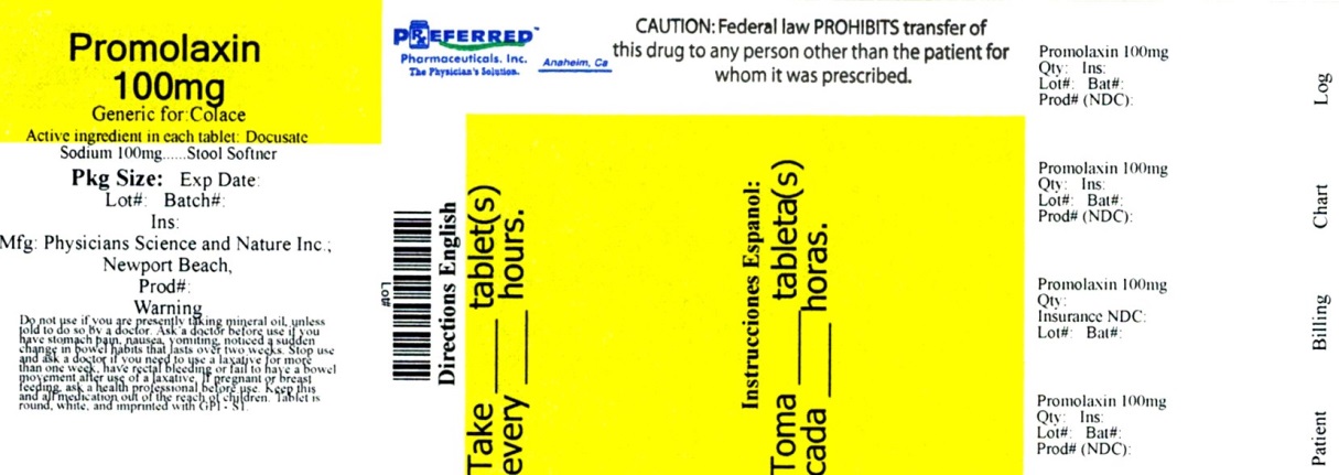 X:\i4i\Label Scans 2018\Promolaxin 100mg Physicians Science.jpg