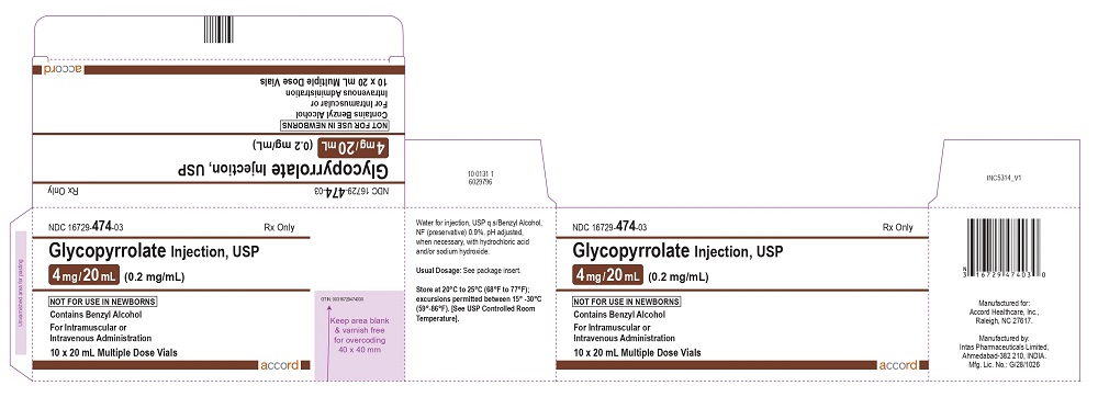 Glycopyrrolate injection, USP 0.2 mg/mL 1 mL Single Dose Vial