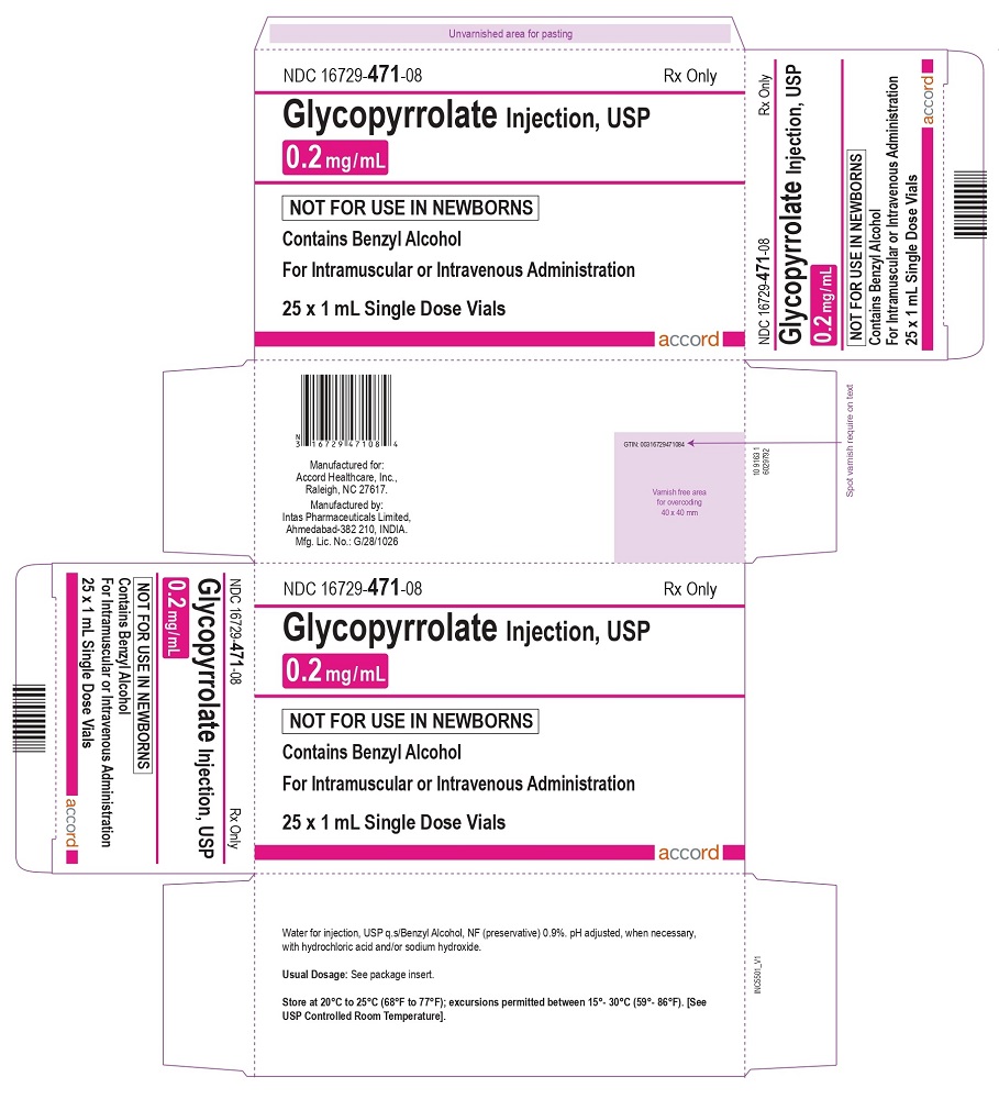 Glycopyrrolate injection, USP 0.2 mg/mL 25 x 1 mL Single Dose Vials