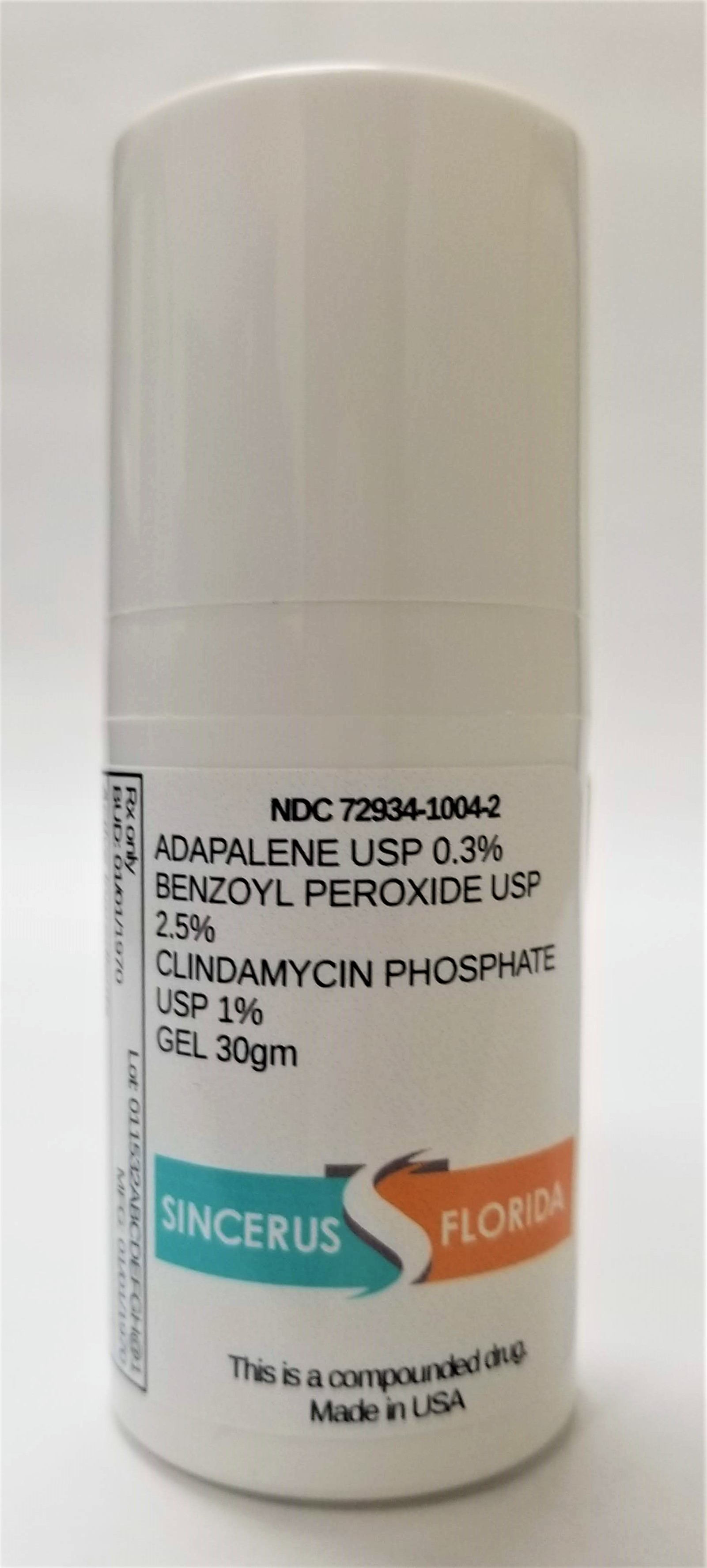 Adapalene 03 Benzoyl Peroxide 25 Clindamycin 1 Gel