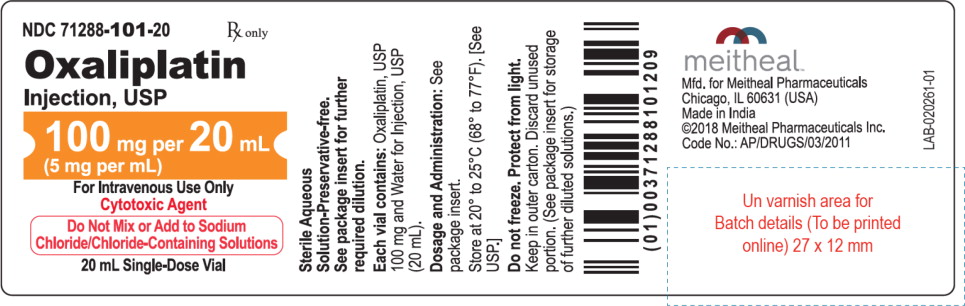Principal Display Panel - Oxaliplatin Injection, USP 100 mg Vial Label
