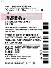 PROPRANOLOL HYDROCHLORIDE capsule, extended release